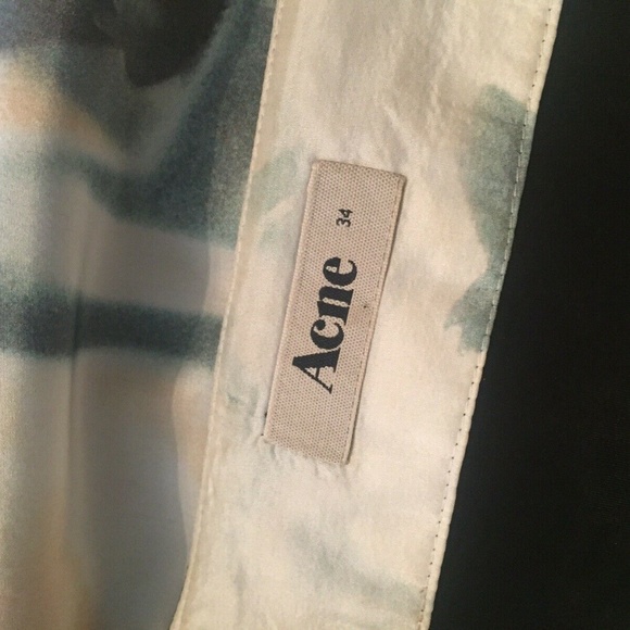 ACNE zohra Print Dress Silk Draped Asymmetric GUC - Picture 5 of 8